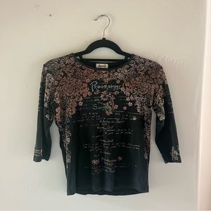 Print half sleeve top